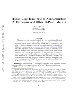 Honest Confidence Sets in Nonparametric IV Regression and Other
  Ill-Posed Models