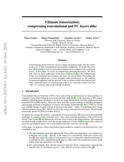 Ultimate tensorization: compressing convolutional and FC layers alike