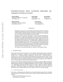 Understanding deep learning requires rethinking generalization