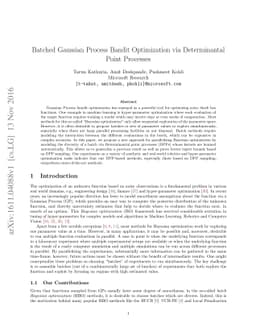 Batched Gaussian Process Bandit Optimization via Determinantal Point
  Processes