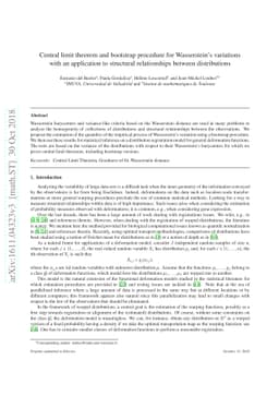 Central limit theorem and bootstrap procedure for Wasserstein's
  variations with an application to structural relationships between
  distributions