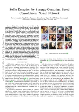 Selfie Detection by Synergy-Constraint Based Convolutional Neural
  Network