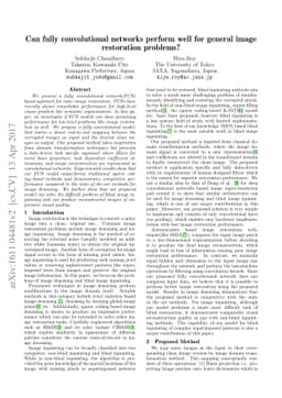 Can fully convolutional networks perform well for general image
  restoration problems?