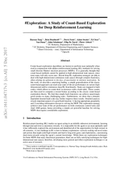 #Exploration: A Study of Count-Based Exploration for Deep Reinforcement
  Learning