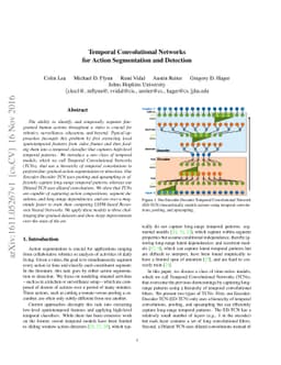 Temporal Convolutional Networks for Action Segmentation and Detection