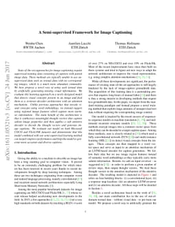 A Semi-supervised Framework for Image Captioning