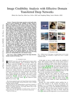 Image Credibility Analysis with Effective Domain Transferred Deep
  Networks