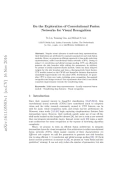On the Exploration of Convolutional Fusion Networks for Visual
  Recognition
