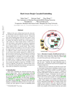 Hard-Aware Deeply Cascaded Embedding