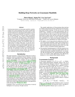 Building Deep Networks on Grassmann Manifolds