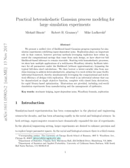 Practical heteroskedastic Gaussian process modeling for large simulation
  experiments