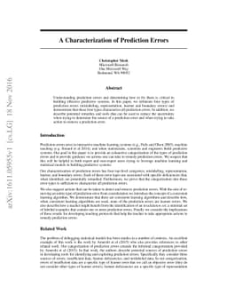 A Characterization of Prediction Errors