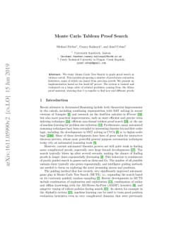 Monte Carlo Tableau Proof Search