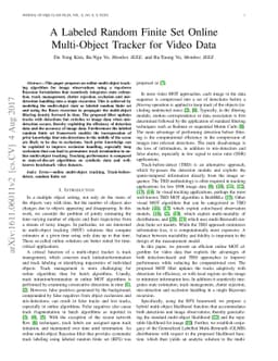 Online Visual Multi-Object Tracking via Labeled Random Finite Set
  Filtering
