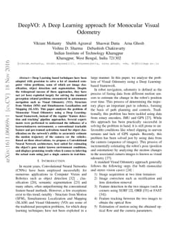 DeepVO: A Deep Learning approach for Monocular Visual Odometry