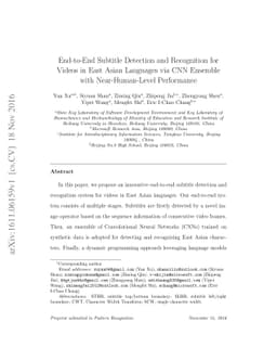 End-to-End Subtitle Detection and Recognition for Videos in East Asian
  Languages via CNN Ensemble with Near-Human-Level Performance