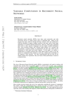 Variable Computation in Recurrent Neural Networks