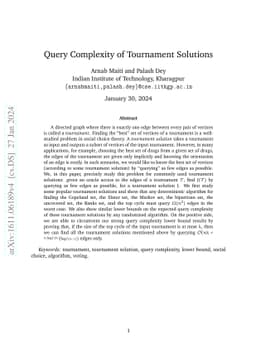 Query Complexity of Tournament Solutions