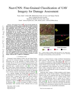 Nazr-CNN: Fine-Grained Classification of UAV Imagery for Damage
  Assessment