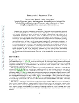 Prototypical Recurrent Unit