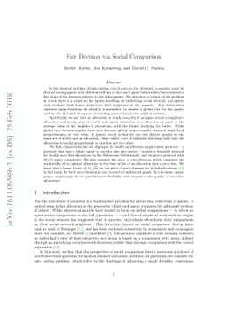 Fair Division via Social Comparison