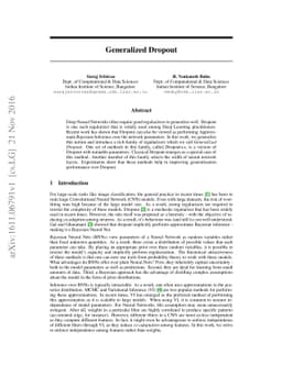 Generalized Dropout