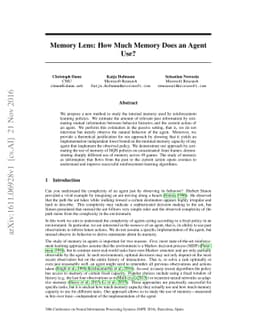 Memory Lens: How Much Memory Does an Agent Use?