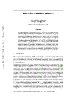 Associative Adversarial Networks