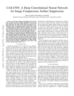 CAS-CNN: A Deep Convolutional Neural Network for Image Compression
  Artifact Suppression