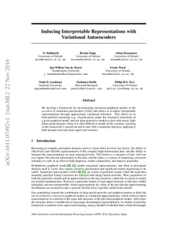 Inducing Interpretable Representations with Variational Autoencoders