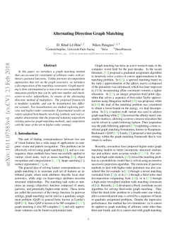 Alternating Direction Graph Matching