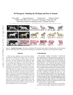 3D Menagerie: Modeling the 3D shape and pose of animals