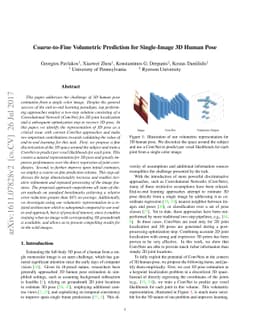 Coarse-to-Fine Volumetric Prediction for Single-Image 3D Human Pose