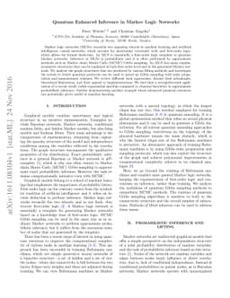 Quantum Enhanced Inference in Markov Logic Networks