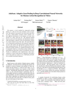 AdaScan: Adaptive Scan Pooling in Deep Convolutional Neural Networks for
  Human Action Recognition in Videos
