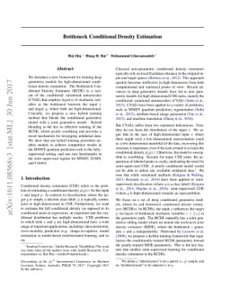 Bottleneck Conditional Density Estimation