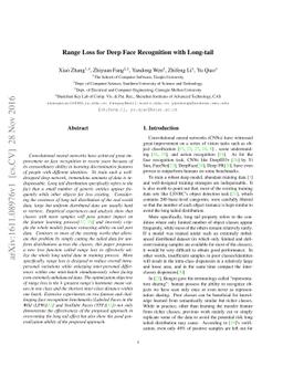 Range Loss for Deep Face Recognition with Long-tail