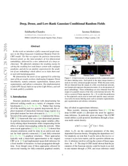 Deep, Dense, and Low-Rank Gaussian Conditional Random Fields