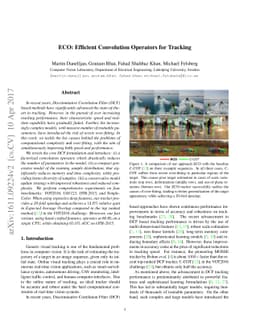 ECO: Efficient Convolution Operators for Tracking