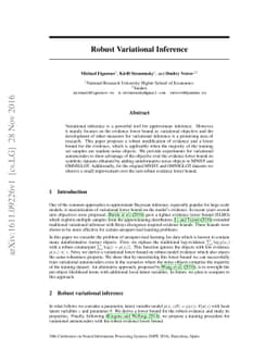 Robust Variational Inference