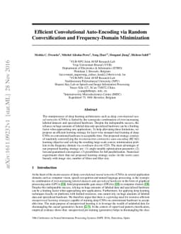 Efficient Convolutional Auto-Encoding via Random Convexification and
  Frequency-Domain Minimization