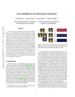 Gaze Embeddings for Zero-Shot Image Classification