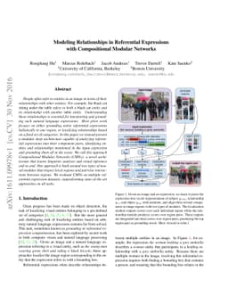 Modeling Relationships in Referential Expressions with Compositional
  Modular Networks