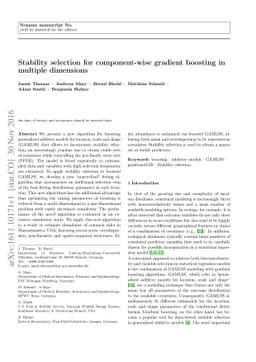 Stability selection for component-wise gradient boosting in multiple
  dimensions