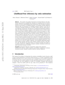 Likelihood-free inference by ratio estimation