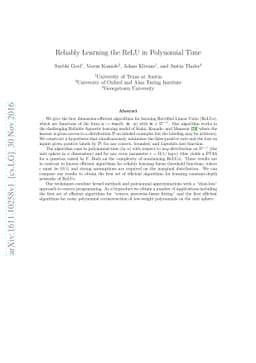 Reliably Learning the ReLU in Polynomial Time