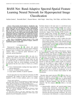 BASS Net: Band-Adaptive Spectral-Spatial Feature Learning Neural Network
  for Hyperspectral Image Classification