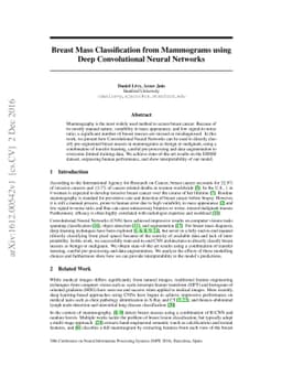 Breast Mass Classification from Mammograms using Deep Convolutional
  Neural Networks