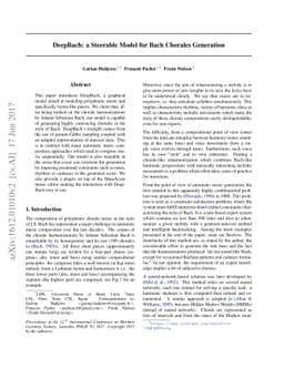 DeepBach: a Steerable Model for Bach Chorales Generation
