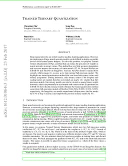 Trained Ternary Quantization
